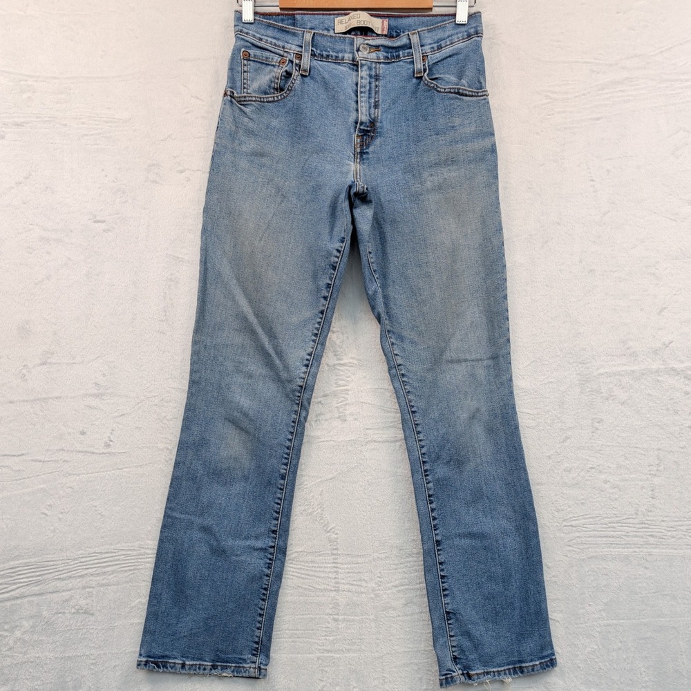 VTG Levis Jeans Women's 6M 29x30 Blue 550 Relaxed Boot Cut Grunge Americana Y2K